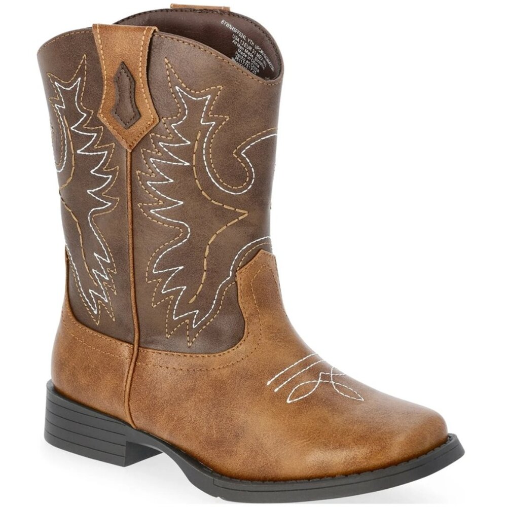 Boys Cowboy Boots Size 12 13 2 4 or 5 Faux Leather Toddler and Big Kid